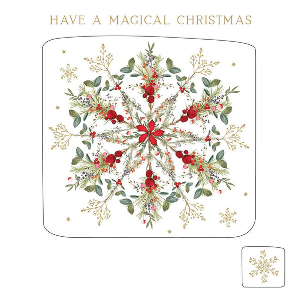 Christmas Cards - 10 Cards - Snow Flakefrom Nigel Quiney Publications, English Christmas Cards in France