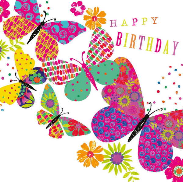 Birthday Card - Butterflies from Nigel Quiney Publications, English Cards in France