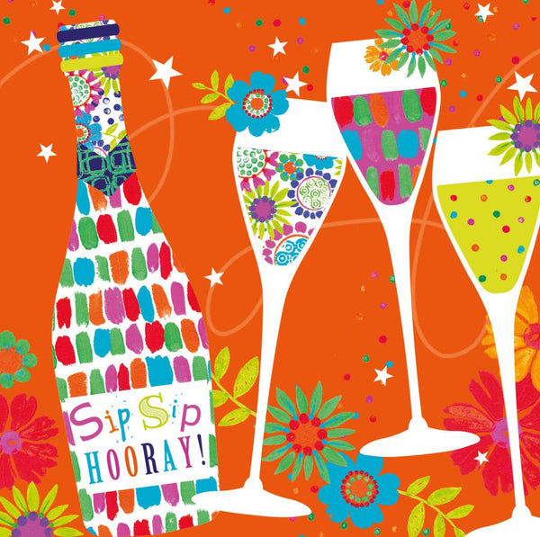 Birthday Card - Neon Champagne from Nigel Quiney Publications, English Cards in France