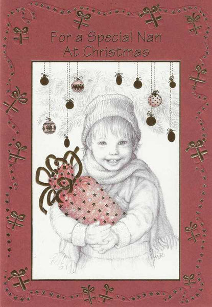 Christmas Card - Nan - Child With Gift