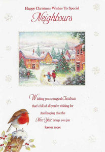 Christmas Card - Neighbours - Village Lane Scene