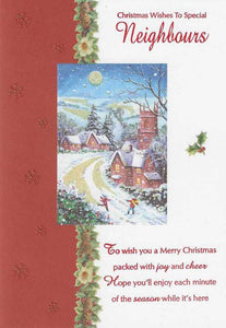 Christmas Card - Neighbours - Village Scene