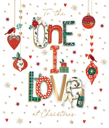 Talking Pictures Christmas Card - One I Love - One I Love, English Christmas Cards in France