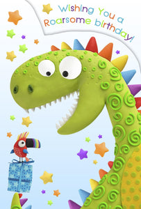 Children's Birthday Card - Dean The Dinosaur from Paper Rose, English cards in France