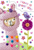 Children's Birthday Card - Laura the llama from Paper Rose, English cards in France