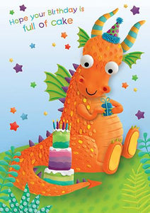 Children's Birthday Card - Derek the Dragon from Paper Rose, English cards in France