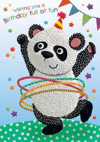 Children's Birthday Card - Parker the Panda from Paper Rose, English cards in France