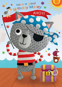 Children's Birthday Card - Connor the Cat from Paper Rose, English cards in France