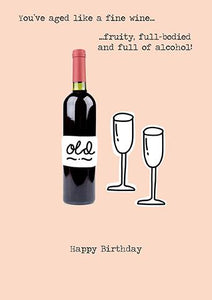 Humour Card - Fine Wine from Paper Rose, English cards in France