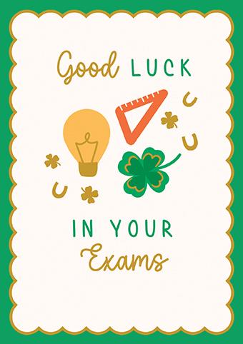 Good Luck Card -Exams - Scallop from Paper Rose, English cards in France