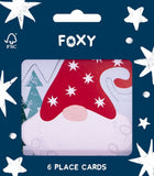 Christmas Place Card - 6 Place Cards Foxy Gonk From Heart and Soul Studio Limited