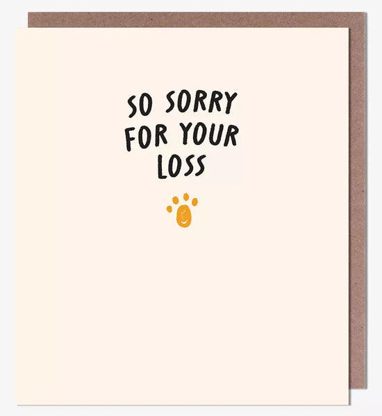 Sympathy Card - Loss Of Pet - Paw Print from Pigment Productions, English Cards in France