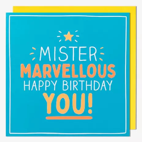 Birthday Card - Mister Marvellous Happy Birthday from Pigment Productions, English Cards in France