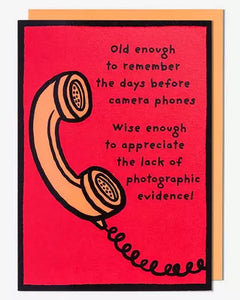 Humour Card - Phone Lack Of Photographic Evidence from Pigment Productions, English Cards in France