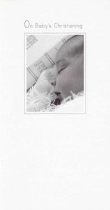 Christening Card - Baby Asleep