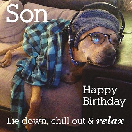 Son Birthday - Chilled Son from The Art Group, English cards in France