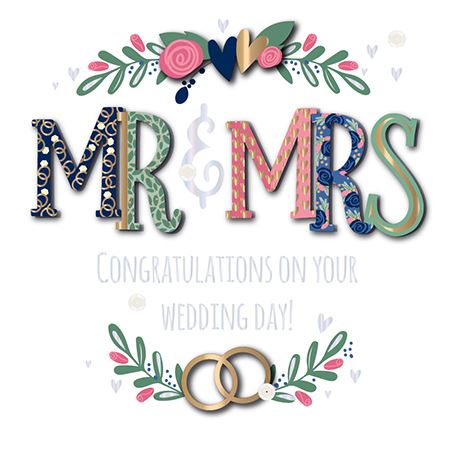 Wedding Card - Congratulations from Talking Pictures, English Cards in France