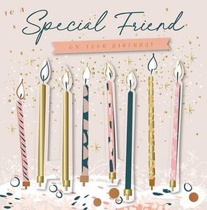 Birthday Card - Special Friend - Birthday Candles