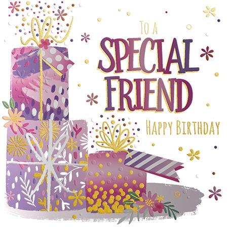 Talking Pictures Birthday Card - Special Friend - Stacked Gifts