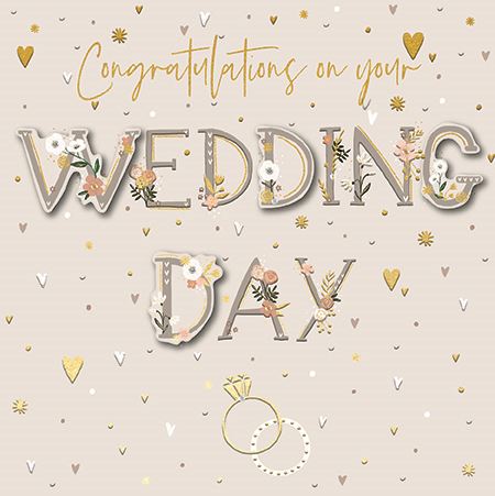 Wedding Card - Wedding Day Florals from Talking Pictures, English Cards in France