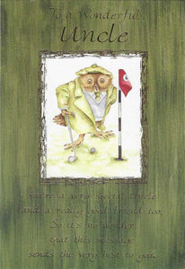 Uncle Birthday - Golfing Owl