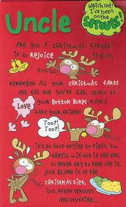 Christmas Card - Uncle - Christmas Diet!