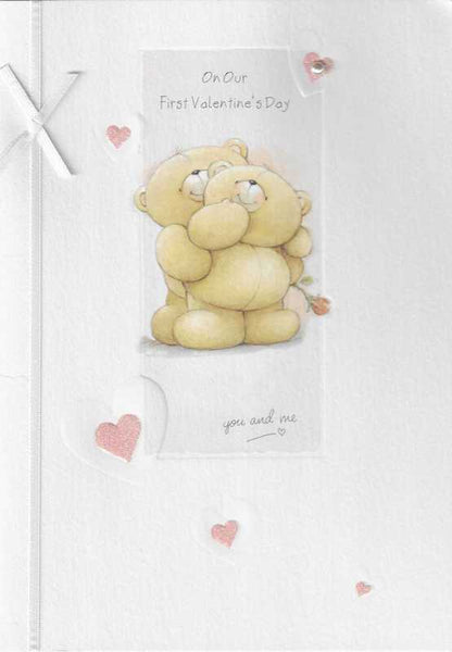 Valentine Card - On Our First Valentine's Day, Valentine's Day Cards in France, Cartes de voeux Saint Valentin, English cards in France