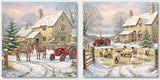 Tarjetas de Navidad - 10 tarjetas - Animales de granja navideños