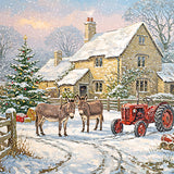 Tarjetas de Navidad - 10 tarjetas - Animales de granja navideños
