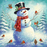 Tarjetas de Navidad - 10 tarjetas - Muñeco de nieve navideño