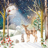 Christmas Cards - 10 Cards - Fable Moonlight / Fable Christmas Tree