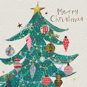 Christmas Cards - 10 Cards - Pile Of Presents / Christmas Tree