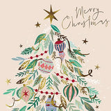Christmas Cards - 10 Cards - Papercut Tree & Baubles