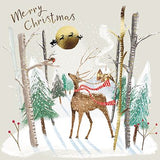 Christmas Cards - 10 Cards - Grazing Deer in Woodland