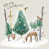 Christmas Cards - 10 Cards - Grazing Deer in Woodland