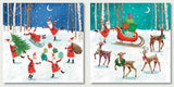 Tarjetas de Navidad - 10 Tarjetas - Santas Divertidos
