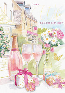 Wife Birthday - Birthday Bubbly from Ling Design, English Cards in France