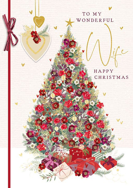 Ling Design Christmas Card - Wife - Christmas Tree, English Christmas Cards in France