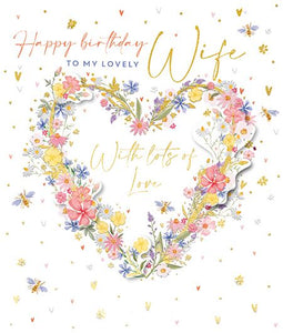 Wife Birthday - Lovely Wife from Talking Pictures, English Cards in France