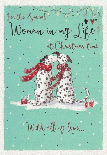 Christmas Card - Woman In My Life - Totally Dotty About You