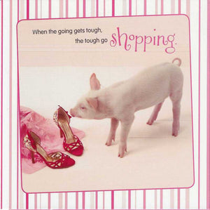 Birthday Card - Pig With Red Shoes