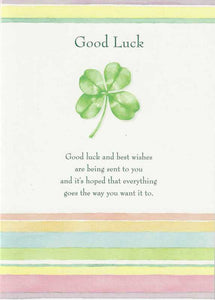 Good Luck Card - Good Luck 4 Leaf Clover