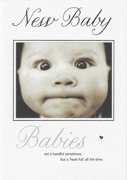 New Baby Card - Baby Pursing Lips