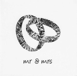 Wedding Card - Mr & Mrs Rings