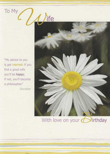 Wife Birthday - Daisy from The Grat British Card Company, English Cards in France, Wife Birthday Cards in France