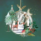 Cartes de Noël - 8 Cartes de Noël en Pack Portefeuille - Forêt Magique