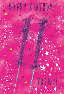 Age 11 - 11th Birthday - Sparkler Stars