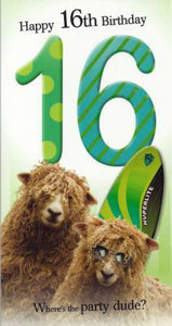 Age 16 - 16th Birthday - Sheep With Surf Board