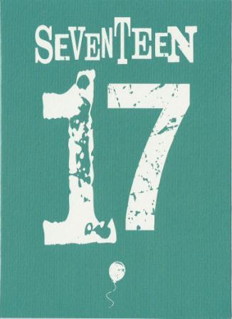 Age 17 - 17th Birthday - Seventeen Blue