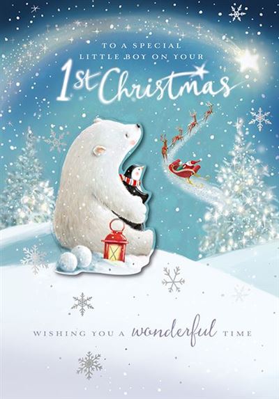 Christmas Card - 1st Christmas - Shooting Star